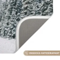 Weg - Sneeuw - Naaldbos - Winter - Avontuurlijk Badmat klein -USP_AntislipFR