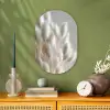 Pluimen - Beige - Minimalistisch Wandcirkel Ovaal Forex klein -sfeer2