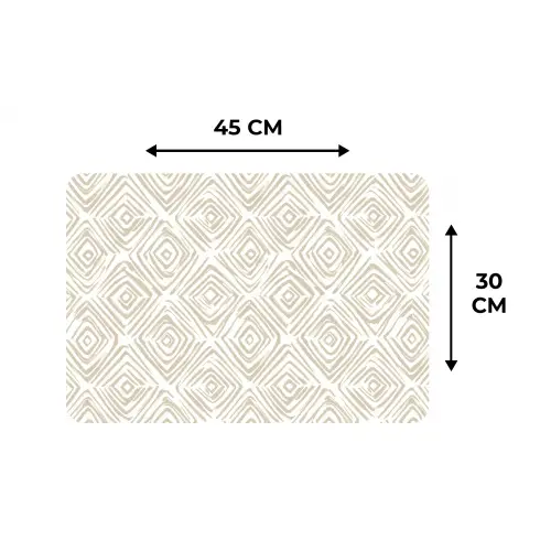 Abstract - Ruit - Beige Placemat vinyl groot 368 -specs