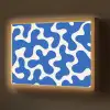 Vormen - Abstract - Blauw - Golven Light Box met batterij (Wandlamp) middel -z3d_website