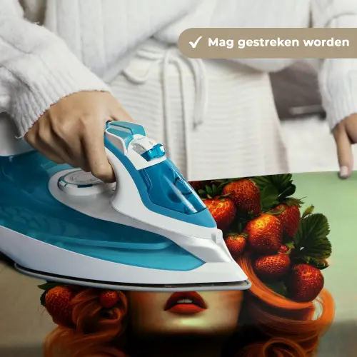 Vrouw - Aardbeien - Kroon Wandkleed katoen klein -sfeer9