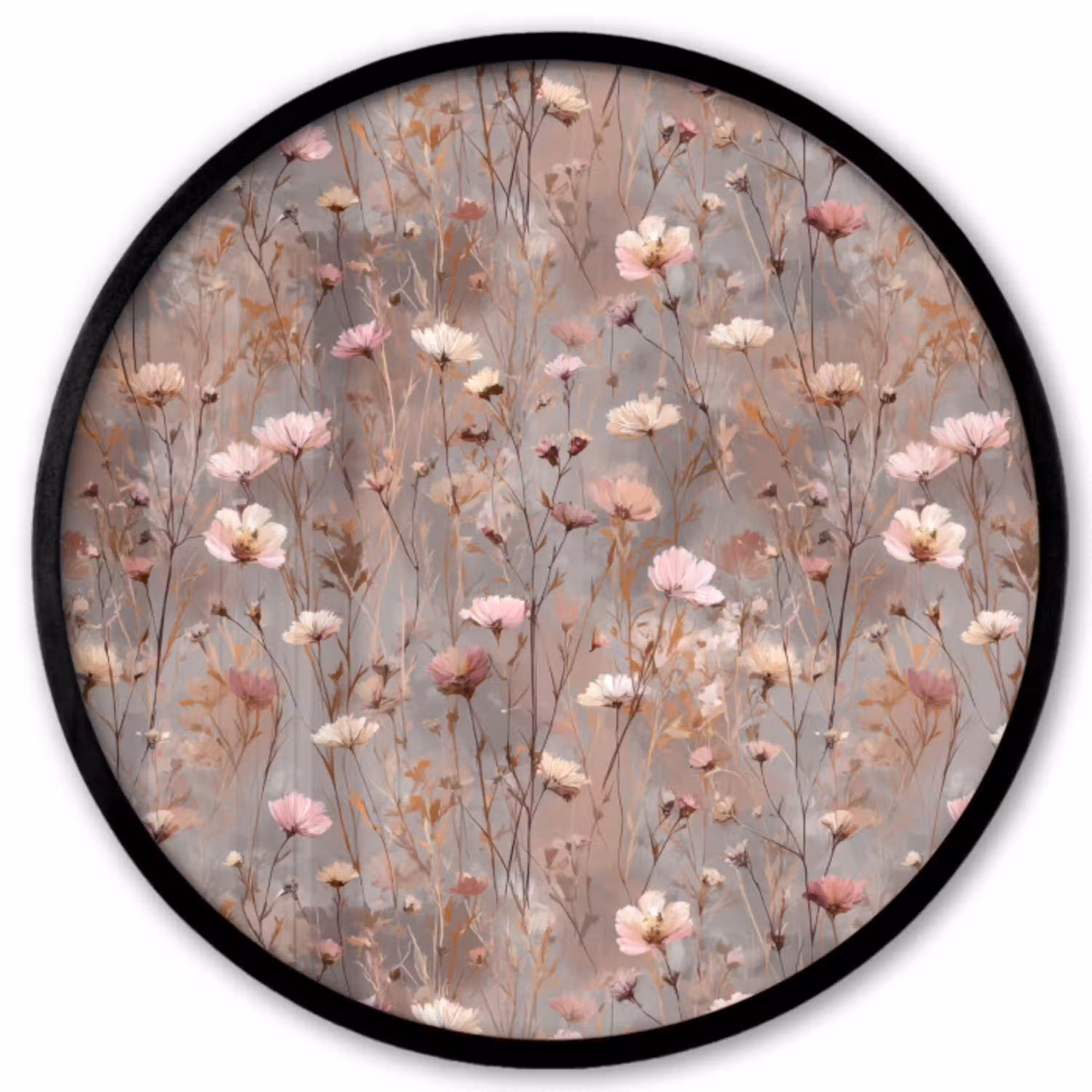 Bloemen - Wild - Pastel Fotolijst rond zonder passe partout klein 856 -3d