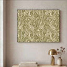 Abstract - Marmer - Groen Textielframe zwart klein 947 -sfeer2