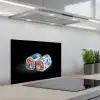 Sushi - Delfts blauw - Rijst - Vis - Elegant keuken achterwand spatscherm klein -3d_schuin