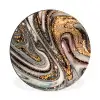 Marmerlook - Goud - Glitter - Luxe - Marmer - Wit Wandcirkel aluminium klein -3d