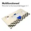 Vaas - Blauw - Geblokt - Modern Muismat XXL klein -sfeer4