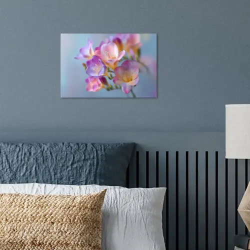 Bloemen - Paars - Overloop - Meeldraden poster papier klein -sfeer2