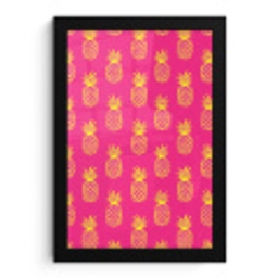 Ananas - Trendy - Roze fotolijst zwart zonder passe partout klein 224 -3d