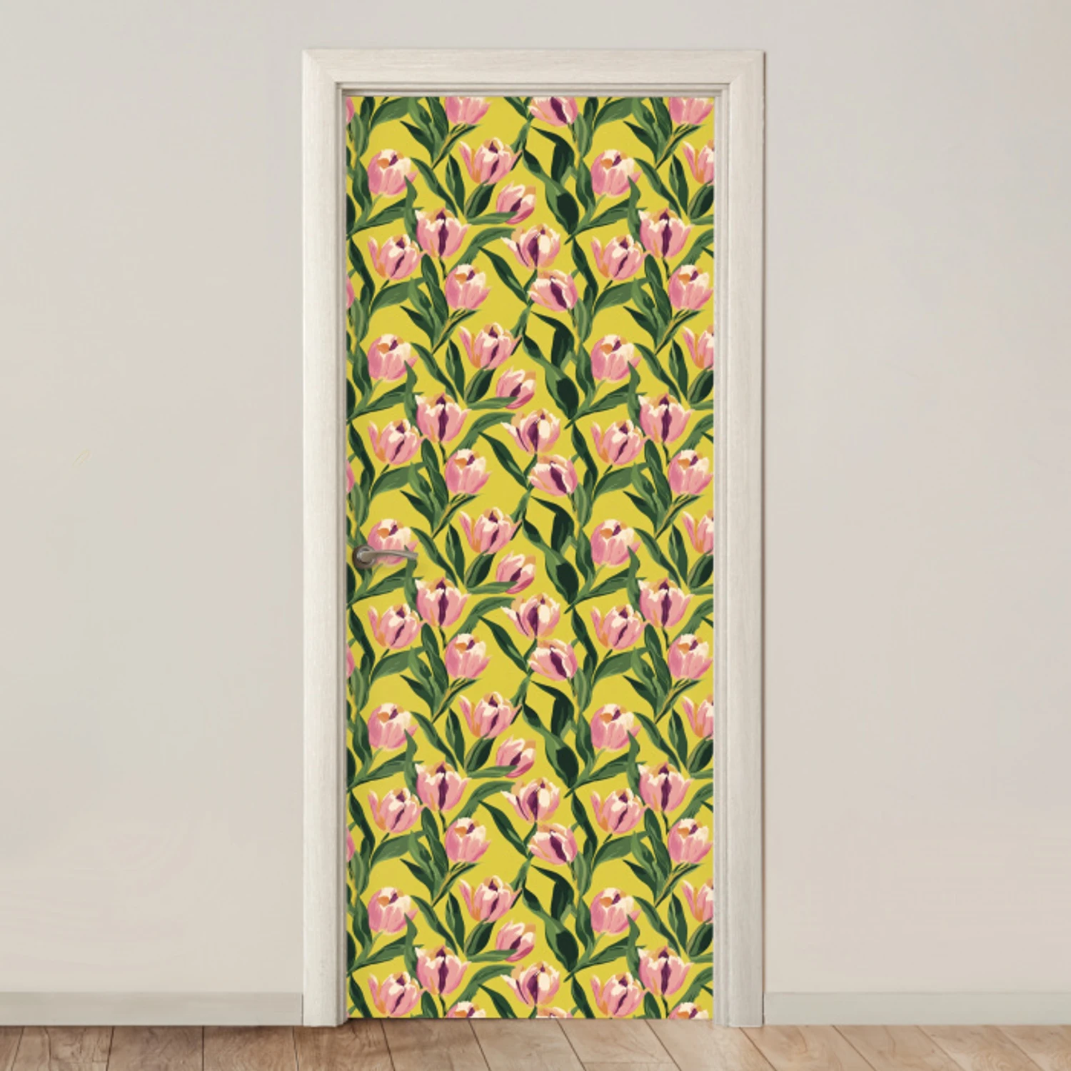 Tulpen - Botanisch - Geel deurposter klein 289 -3d_beige