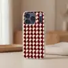Rood - Tegelpatroon - Crème Telefoonhoesje iPhone 17 Pro klein 878 -sfeer2