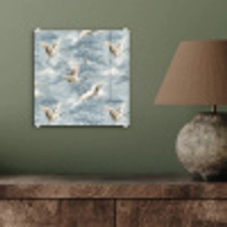 Wolken - Kraanvogels - Blauw plexiglas 5mm klein 11 -sfeer3