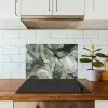 Luxe - Marmer - Groen keuken achterwand spatscherm klein -sfeer2
