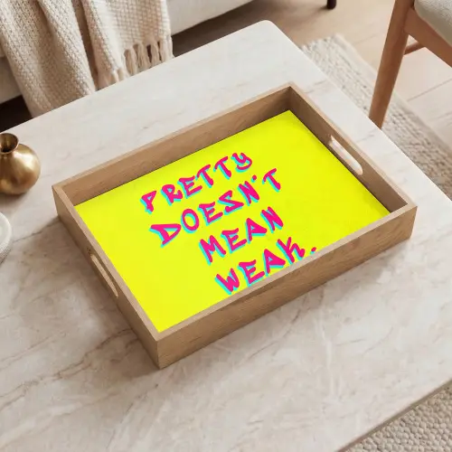 Quote - Minimalistisch - Kleurrijk Dienblad Rechthoek middel -sfeer1