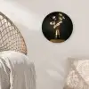 Sierlijk - Boeket - Goud - Vaas Wandcirkel kunststof plaat 5mm dik klein -sfeer5
