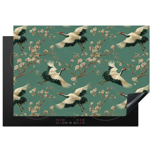 Kersenbloesem - Kraamvogels - Groen Inductie beschermer vinyl 3mm klein 276 -3d