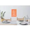 Tekst - Gestreept - Oranje - Zomer Muursticker klein -eettafel