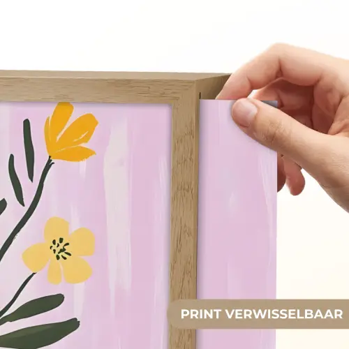 Vaas - Gestreept - Bloemen - Oranje Light Box met batterij (Wandlamp) middel -USP_websiteprintNL