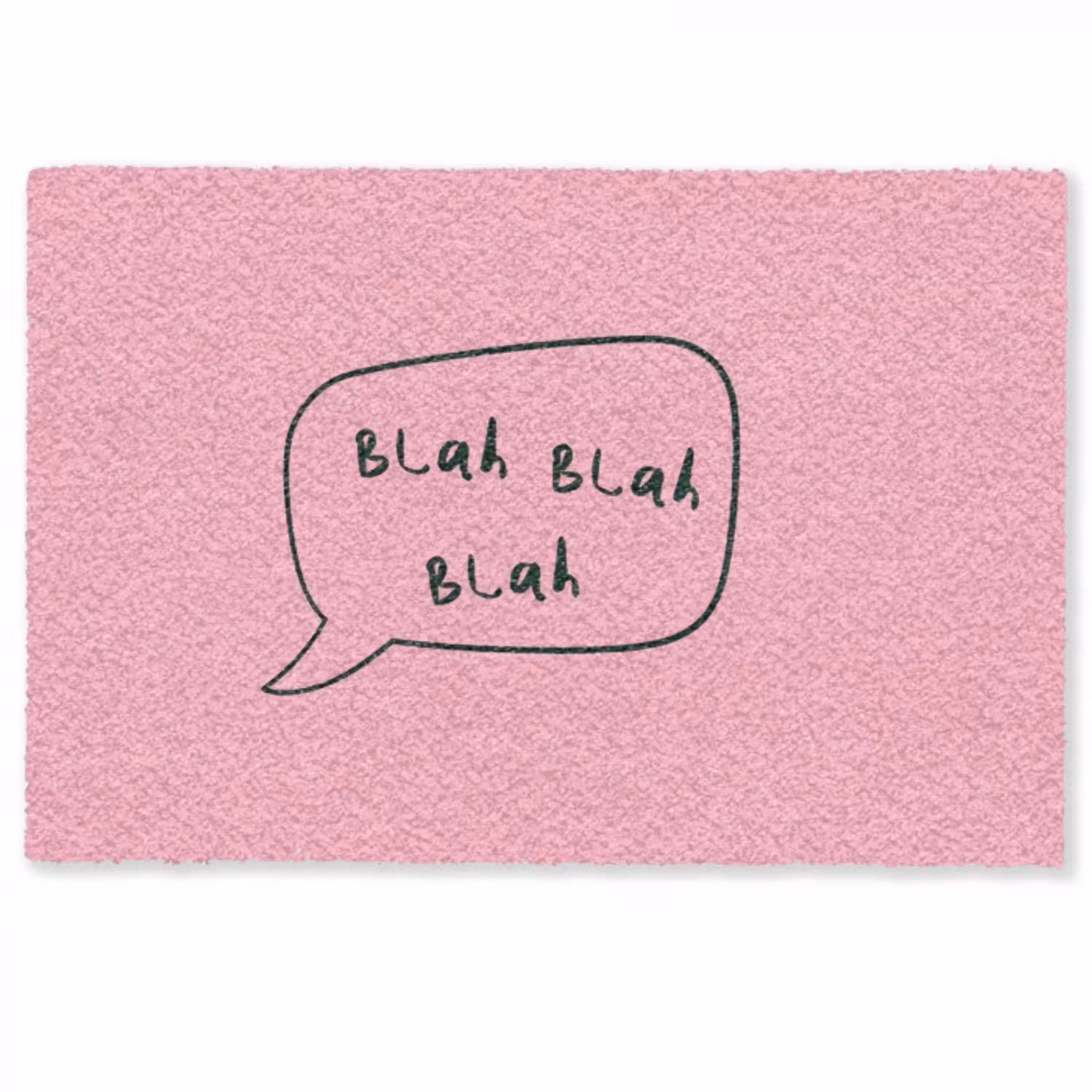 Tekstwolkje - BLAH BLAH BLAH - Roze Deurmat klein -zkaufland3d