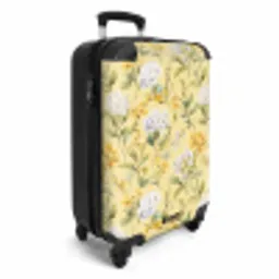 Bloesem patroon geel NBS - Handbagage koffer - Kinderen Unisex middel -productfoto_3d