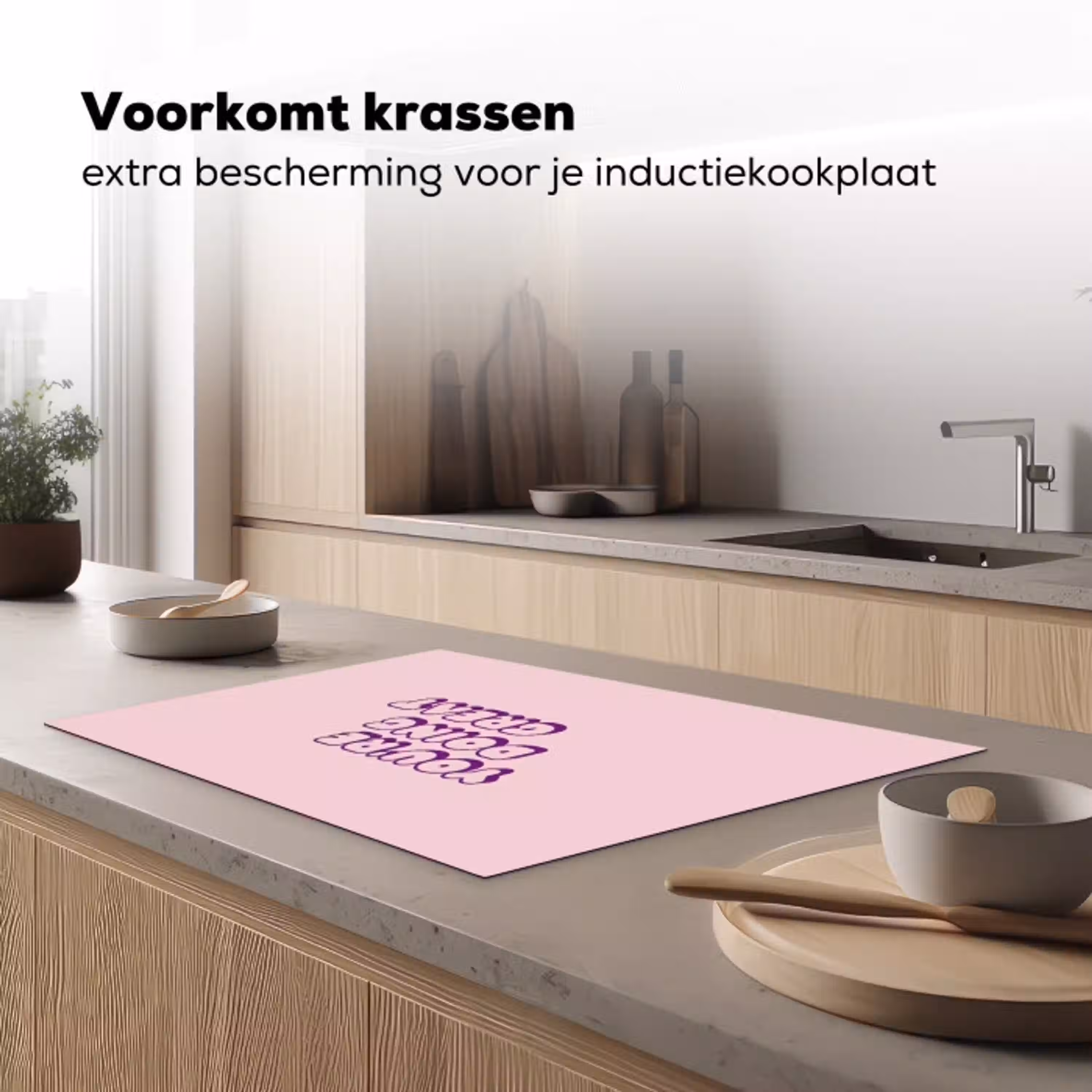 You're doing great - Roze - Bubble letters Inductie beschermer vinyl 3mm klein -sfeer1