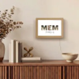 Mem - Lettercollage Light Box met kabel (Tafellamp) klein -sfeer2