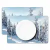 Winterlandschap - Natuur - Berg - Bomen - Sneeuw Placemat vinyl groot -zzsfeer2_Kitchenyeah-website