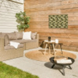 Vis - Patroon - Groen Tuinposter op houten frame 2 cm dik klein 845 -sfeer2