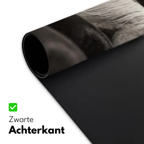 Paarden - Zwart - Wit - Kudde Muismat XXL klein -sfeer2