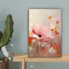 Bloemen - Watercolor - Roze - Abstract - Kunst canvas 2cm klein -sfeer4