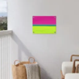 Strepen - Modern - Kleurrijk tuinposter los doek klein -sfeer8
