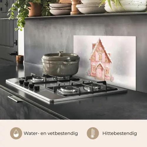 Huisje - Suiker - Pastel keuken achterwand spatscherm klein -usp_NL