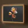 Bloem - Orchidee - Oranje Light Box met batterij (Wandlamp) middel -z3d_website