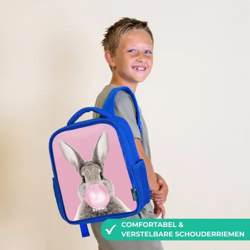 Kauwend knaagje Kinderrugzak - Blauw middel -sfeer3_NL