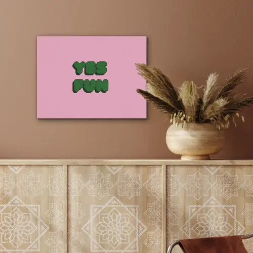 Yes fun - Groen - Roze PET vilt klein -sfeer4