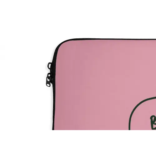 Tekstwolkje - BLAH BLAH BLAH - Roze laptophoes neopreen klein -detail