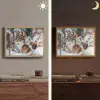 Wolf - Sneeuw - Winter - Dieren - Natuur - Sneeuw Light Box met batterij (Wandlamp) middel -sfeer3