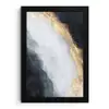Abstract - Verf - Goud - Zwart - Marmer fotolijst zwart zonder passe partout klein -3d