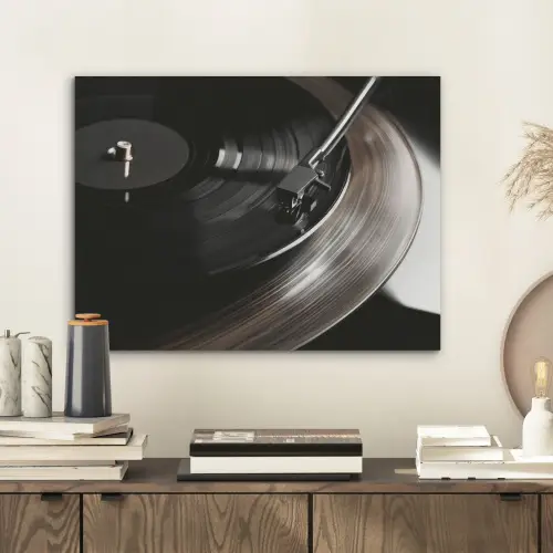 Close-up - Vinylplaat - Platenspeler - Zwart PET vilt klein -sfeer1