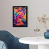 Abstract - Vormen - Kleurrijk fotolijst zwart zonder passe partout klein -sfeer4