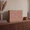 Luipaard - Patroon - Roze Light Box met batterij (Wandlamp) middel 907 -sfeer2