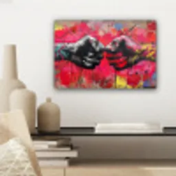 Street art - Handen - Graffiti - Kunst - Banksy canvas 2cm klein -sfeer6