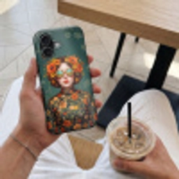 Portret - Vrouw - Kleurrijk - Expressief Toughcase MagSafe Apple iPhone 17 klein -Sfeer1M