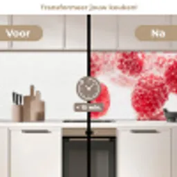 Fruit - Water - Bubbels - Rood keuken achterwand 2 middel -voor-na2_NL