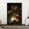 Vaas met bloemen - Schilderij van Rachel Ruysch canvas 2cm klein -sfeer6
