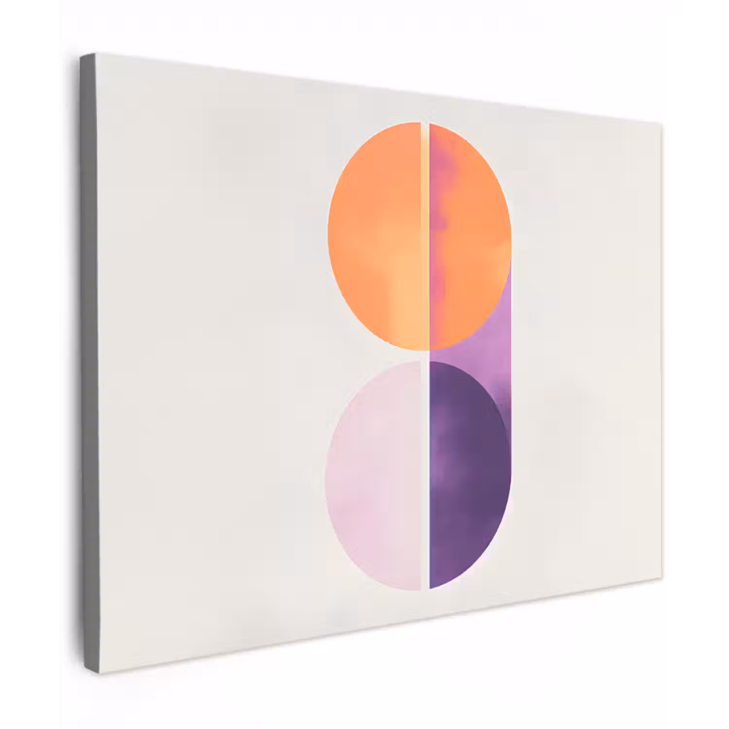 Canvas schilderij - Cirkels - Abstract - Paars