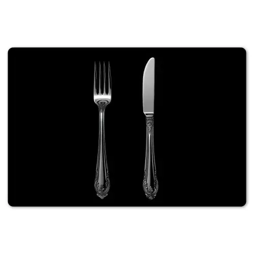 Vork - Mes - Zilver Placemat vinyl groot -zzsfeer1_Kitchenyeah-website