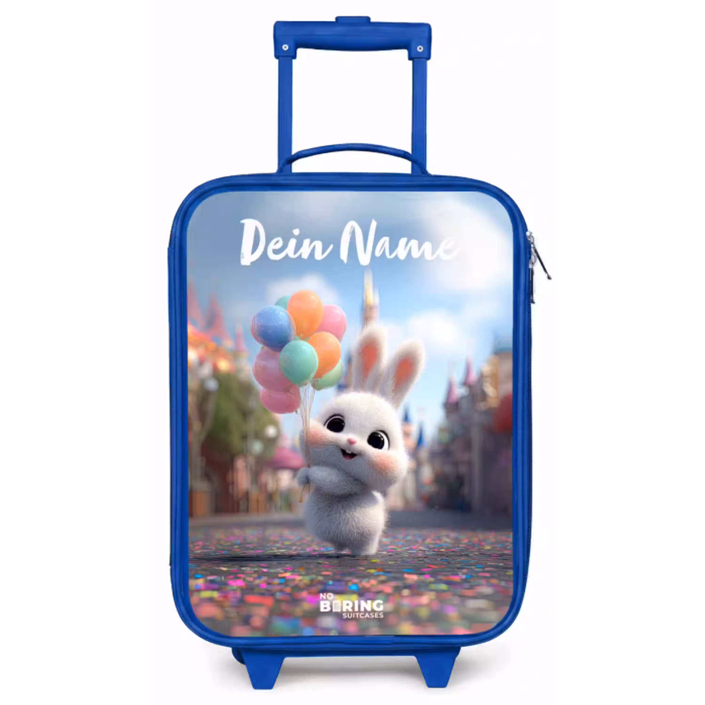 konijn - Ballonnen Kinderkoffer - Blauw klein -zz3dotto