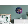 Expressief - Microfoon - Paars Wandcirkel aluminium klein -slaapkamer