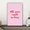 Tekst - Roze - Love - Hart canvas 2cm klein -sfeer6
