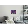 Sierlijk - Bloemen - Vlinder - Paars Muursticker klein -slaapkamer